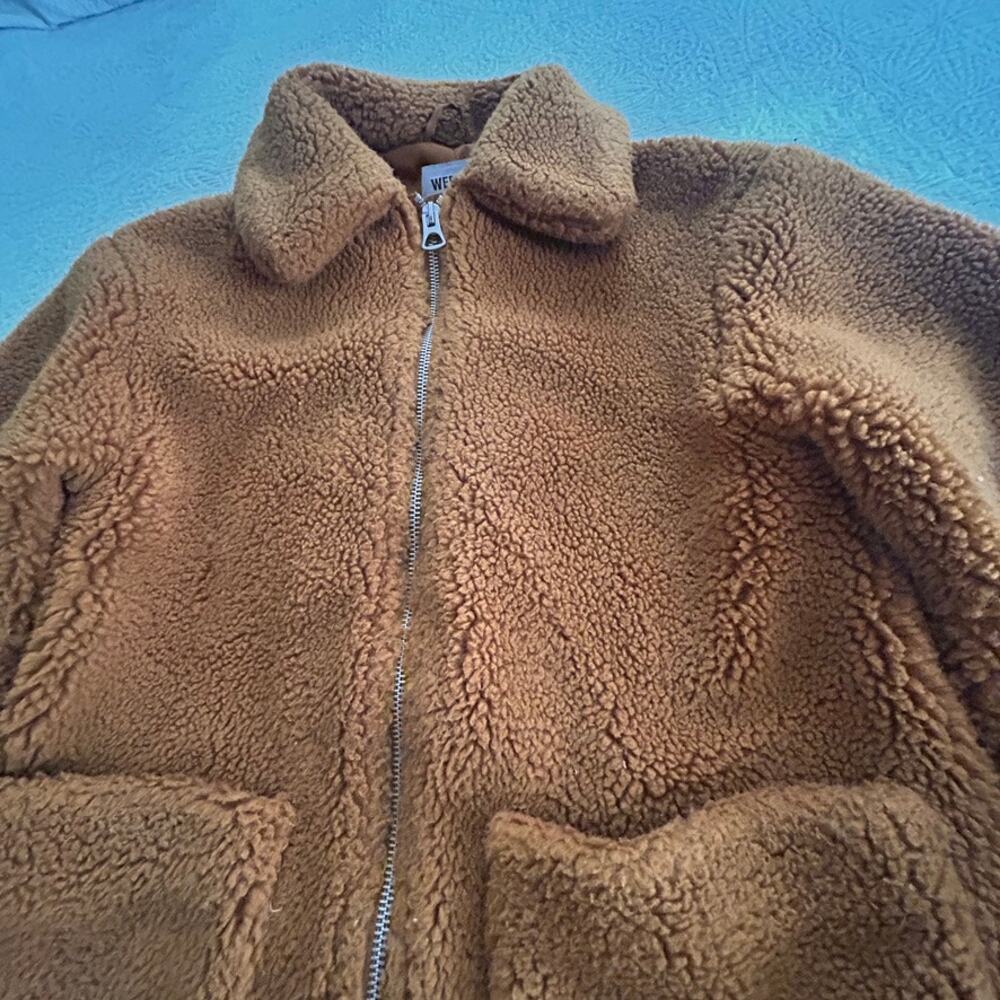Cuddly Brown Teddy Coat, XS, Weekday - Picture 2 of 5